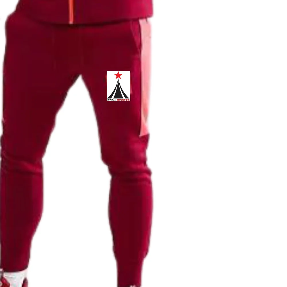 Fall Fashion Men Wholesale Fitness Sport Suits Color Male Jogging Sets 2 Piece Tracksuits Air Full Zip Hoodie In Red