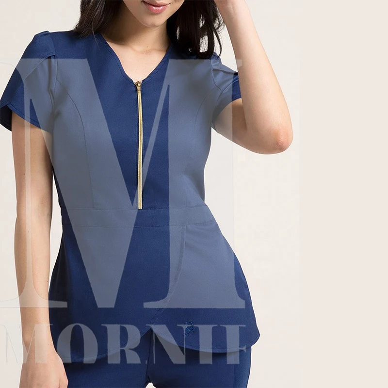 
Nurse Scrub Suit Lab Coat Patterns of Medical Clothing Uniforms White Design Women 