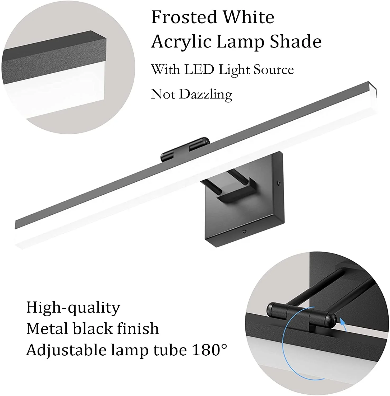 Modern Interior Lighting 9W 12W 14W 16W Bathroom Mirror Light Aluminum Led Mirror Lamp Simple Makeup Light