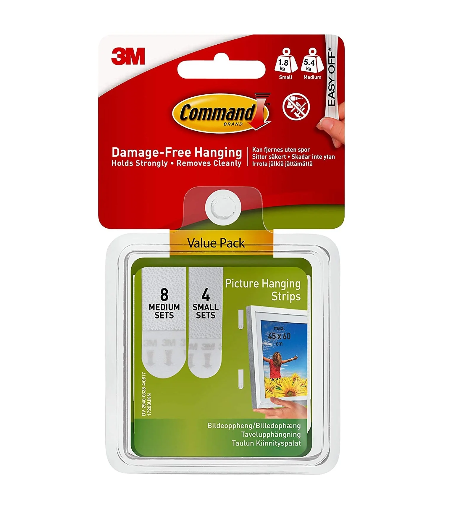 High  Quality Small & Medium Size Picture Hanging Strips for Framed Photos Picture & Artwork Without Damaging Walls