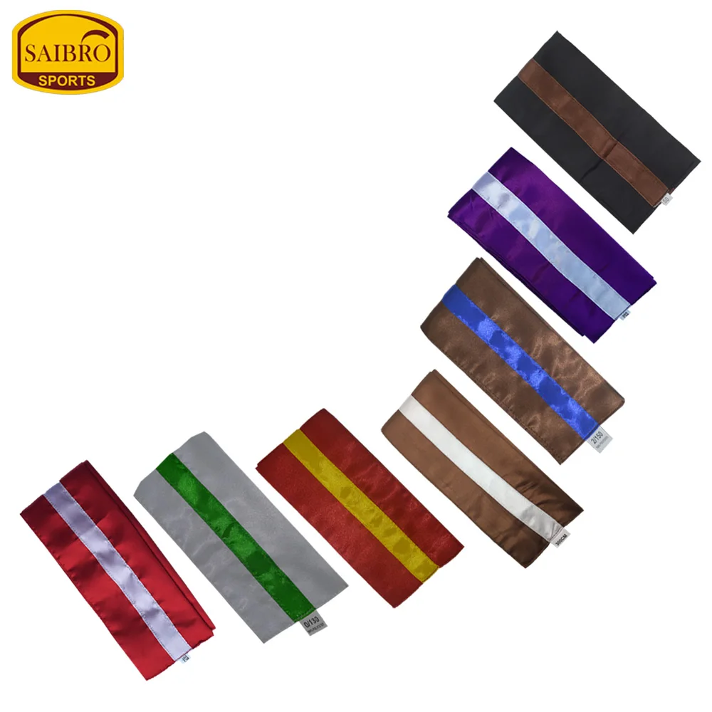 Custom High Quality Kung Fu Sashes with strips Solid Colors Of Wushu Kung Fu Belts Tai chi Sash Wushu Belt Sashes