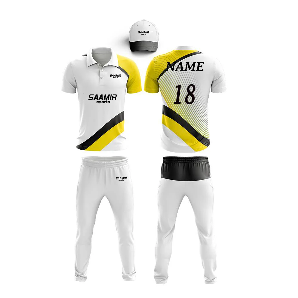  Белая униформа для крикета на заказ с цветными комбо/комплект униформы футболка и брюки