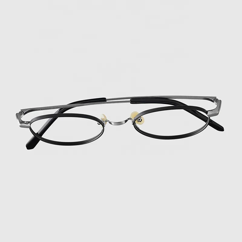 China Wholesale Clear Lens plate Gold black  Eyeglasses Frames Metal Optical Frame