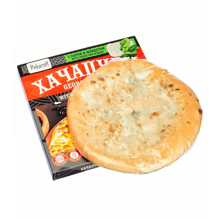 Round frozen pie yeast dough, combination of cheeses and spinach gives pastry an exquisite delicate flavor, pie