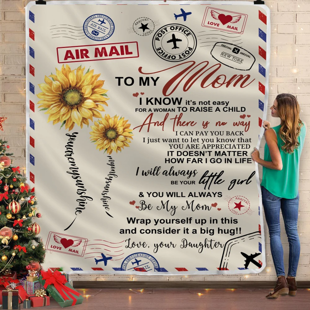 
To My Mom Mother Sherpa Fleece Blanket Soft Throw Wholesale Drop Shipping 