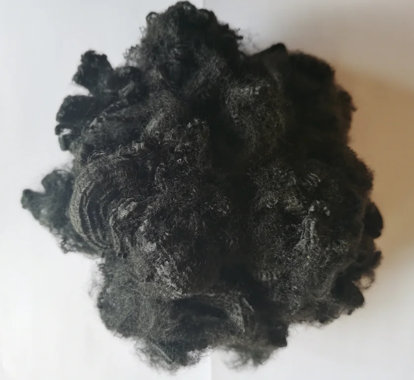 Black Color recycled polyester staple fiber for car material