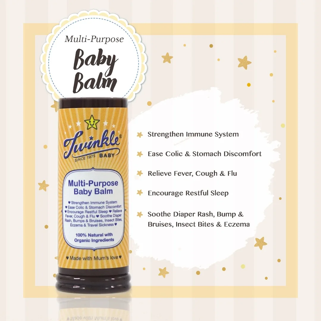 
Twinkle Multipurpose Baby Balm Anti Itch Healing Of Insects Bite Keeping Body Warm Natural Ingredients From Singapore 