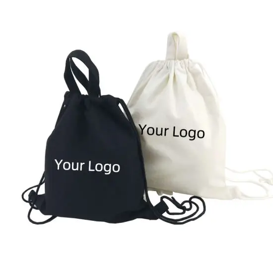 China supplier bag cotton raw wholesale cute Logo Printing mesh cotton bag cotton drawstring packaging bag