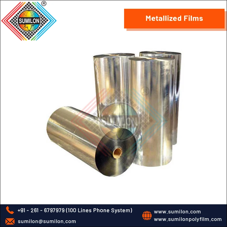 High Demand Custom Size Soft Acrylic Coated Metallized Polyester Film Best Price Quality Food Packaging Lamination Logo Printing