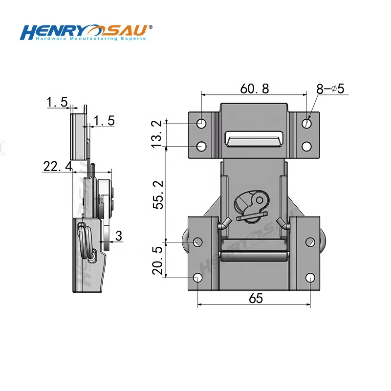 Wood Case Toggle Locking Clasp Lock Toolbox Chest Trunk Flight Case Rotary Draw Toggle Latch