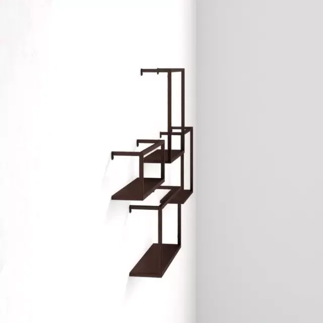 4 piece wall shelf black metal wall shelf