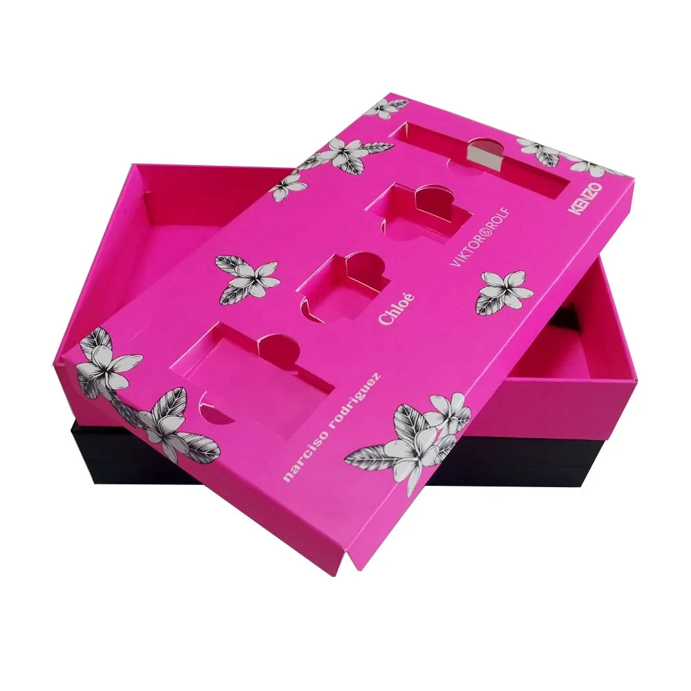 Hot Sale Custom Design Drawer Product Cosmetic Box With Drawer Sliding Custom Cut Gift Box Embossing Lacquer Cosmetic Packaging