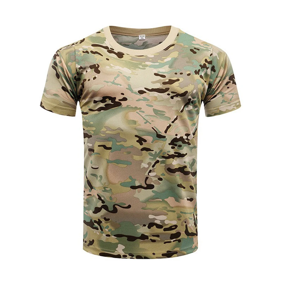 Tactical Short Sleeve Tactical Camouflage Tactical Uniform T-shirt Men Outdoor Hiking T-Shirt Camo Design