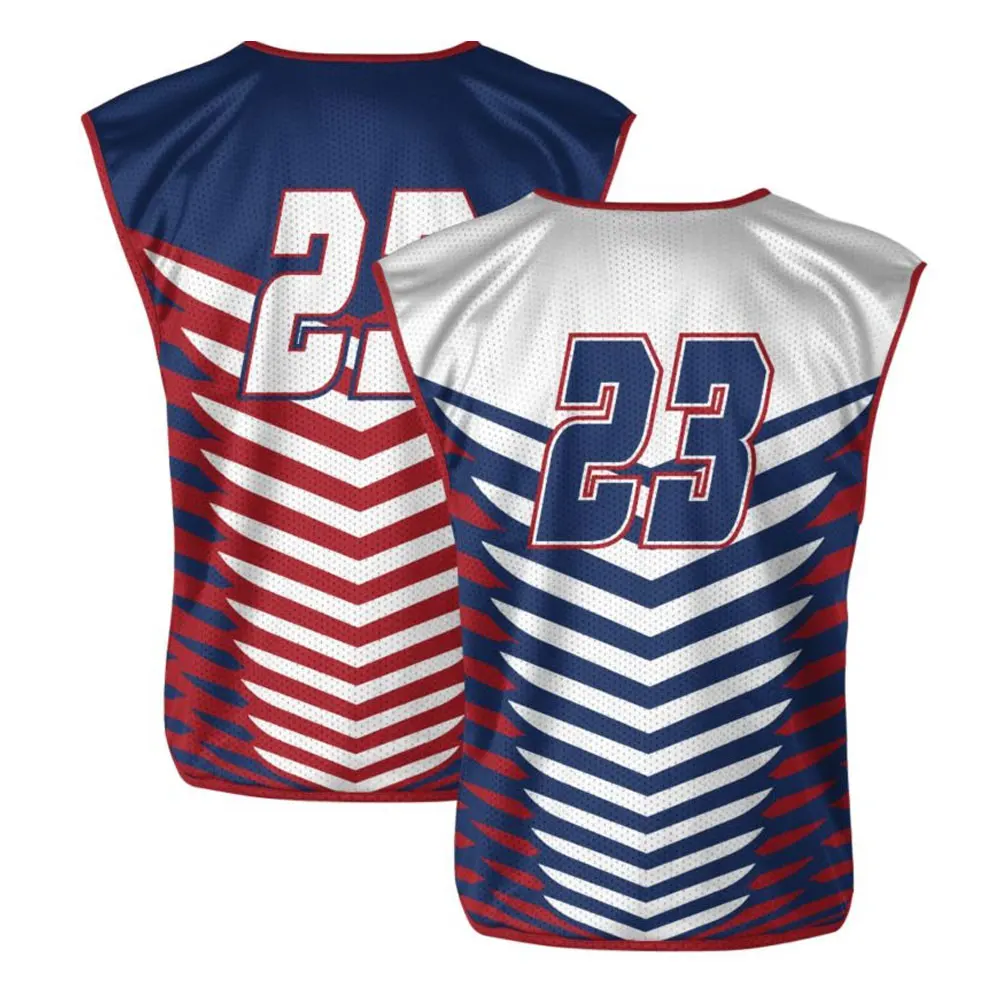 Custom made sublimation reversible lacrosse pinny