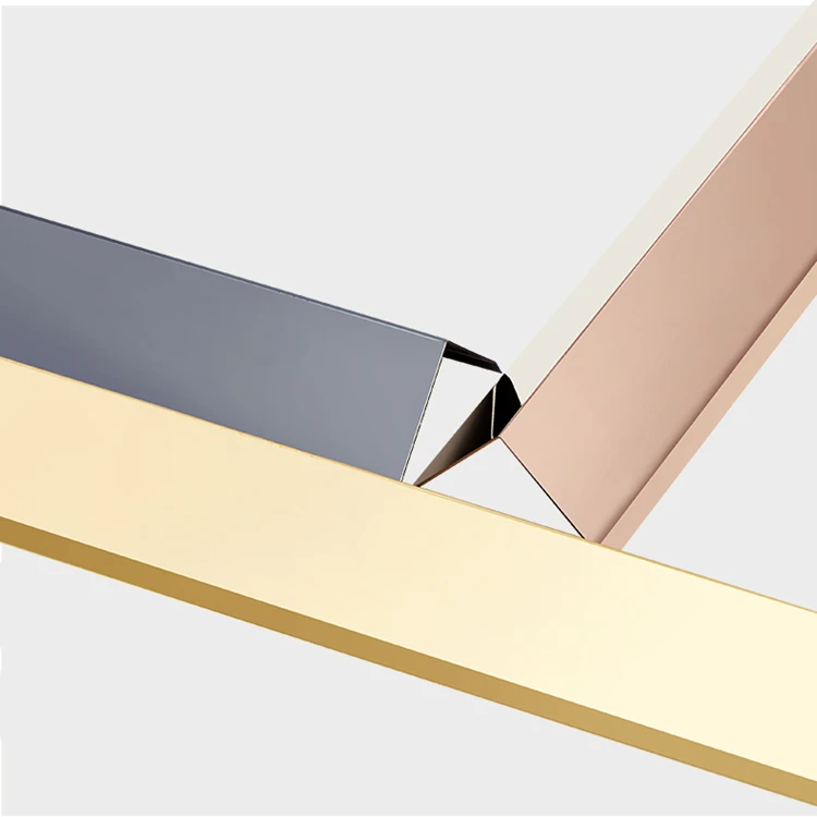 U Shape Brass Trim Accessories Ceramic Tile Corners  For Floor And Wall Edges Decorative Strips Metal Inlay  Free Sample