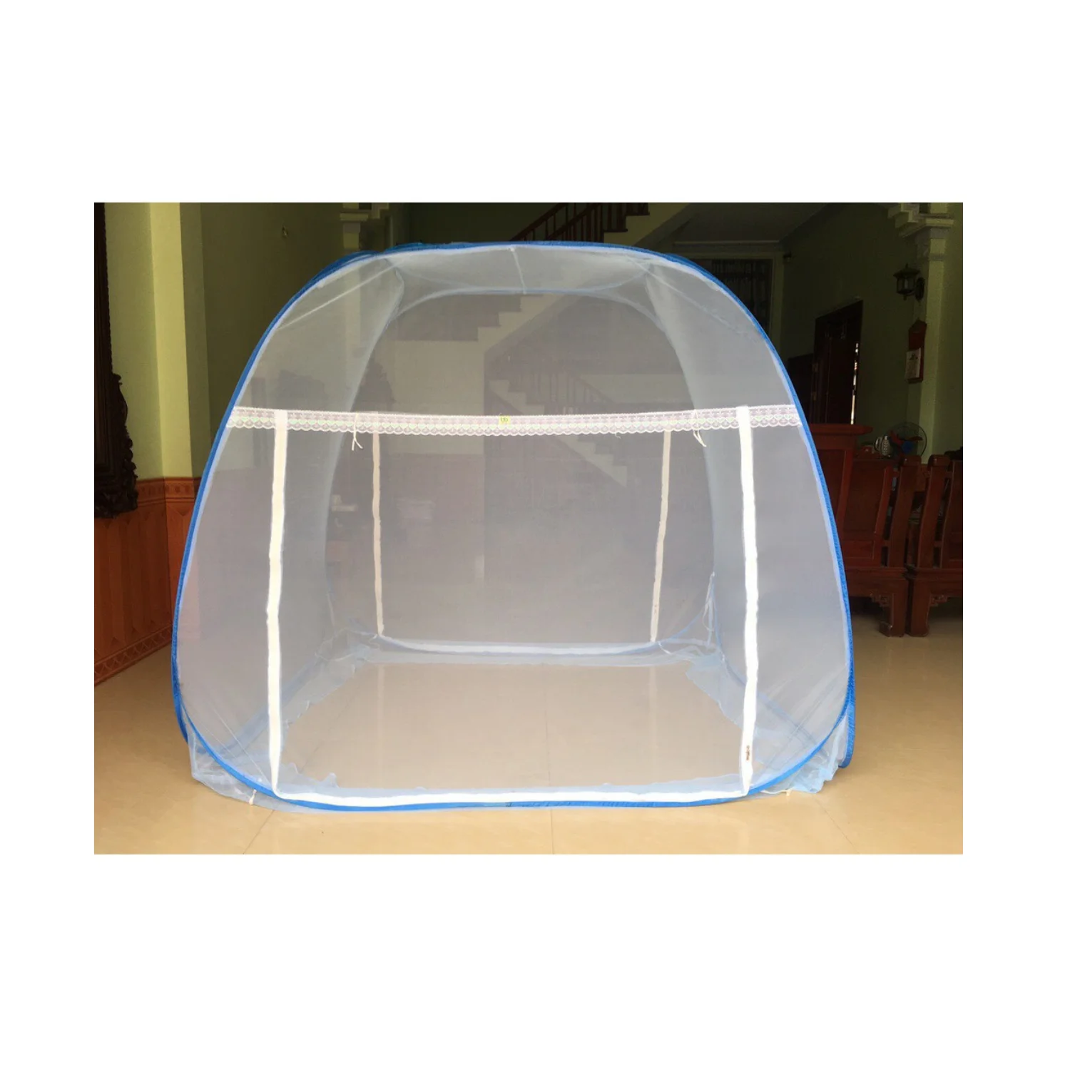 
 Square top Self-extracting Mosquito Net Square-top Design Free Installation with Mosquito Net for bed  