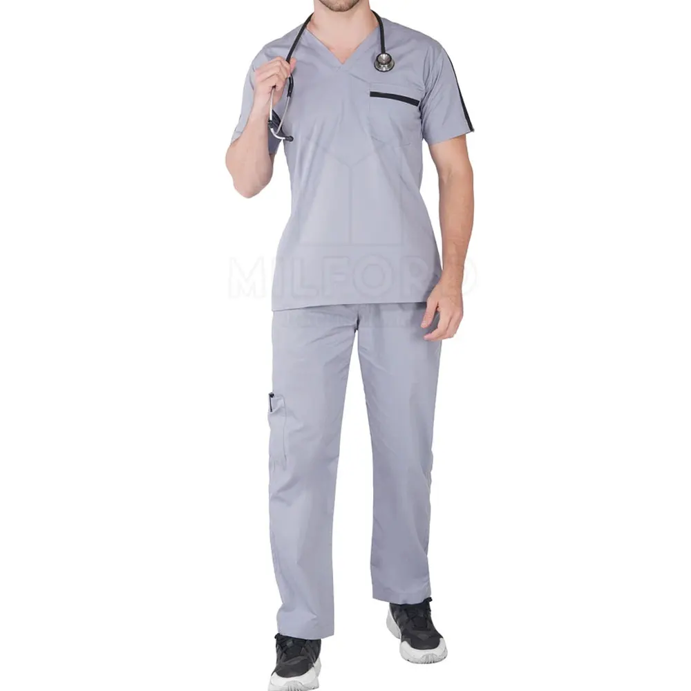 Unisex Hospital Uniform Stylish Medical Scrubs Nursing Uniforms Hospital Scrub Tops And Pants Uniform