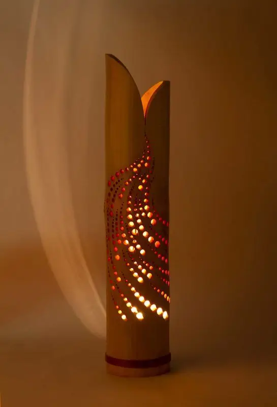 Профессиональный производитель дешевая бамбуковая прикроватная настольная лампа регулируемая портативная по запросу