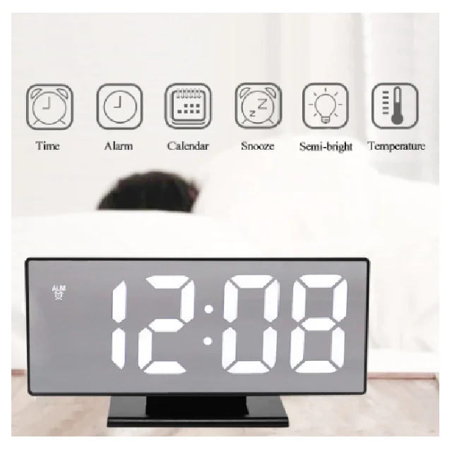 Digital LED Clock design for Home Office Modern Electronic LED Alarm Clock