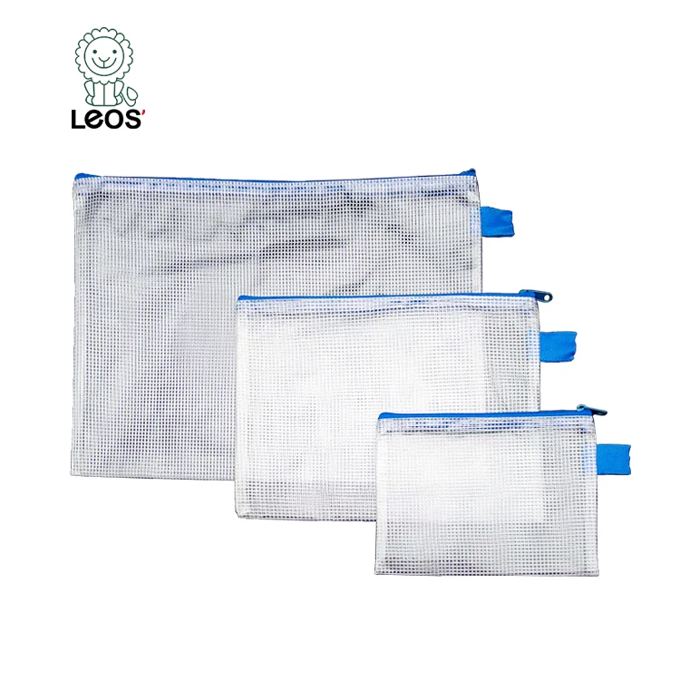 Мешочек из ПВХ водонепроницаемые сетчатые сумки с застежкой-молнией и логотипом для школьных канцелярских принадлежностей