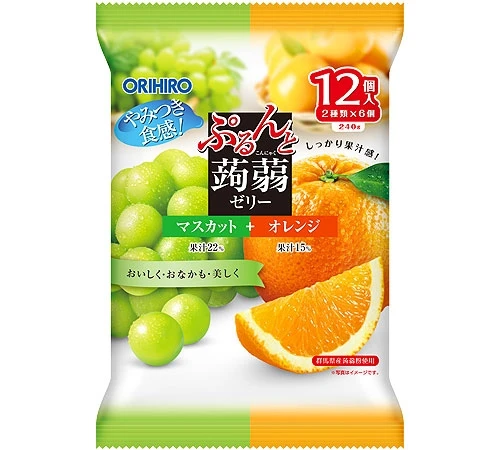 ORIHIRO Konjac Jelly Pouch: Muscat + Orange