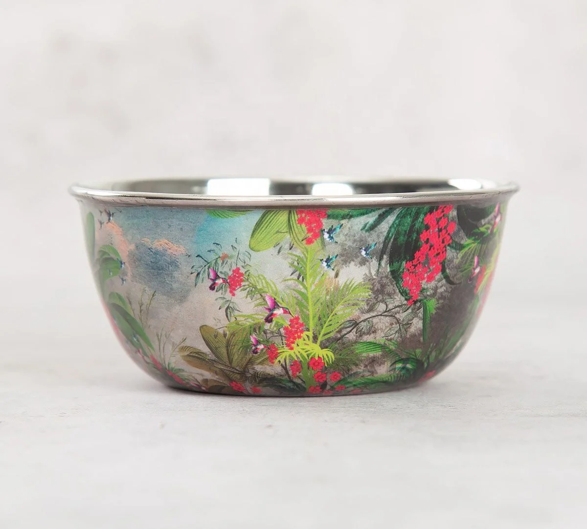 king  stainless steel printed colored bowls steel diner bowls flowers printed dinner bowls steel high quality new