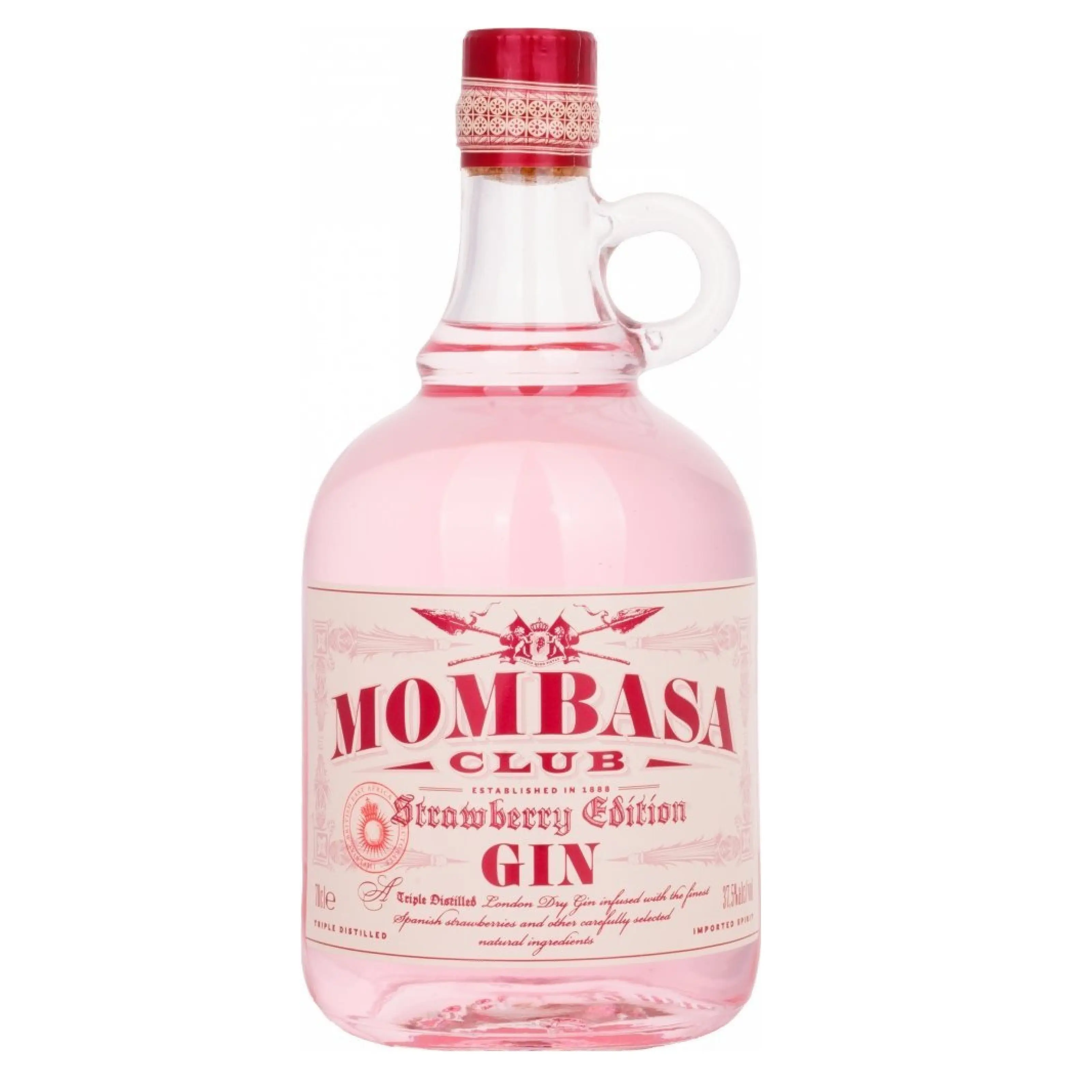 Gin Mombasa Strawberry 0,70 Litros 37,5% (R) 0.70 L.