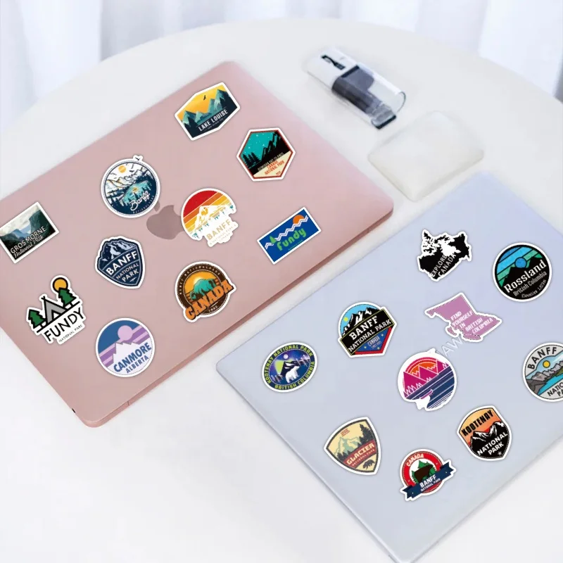 50pcs PVC waterproof National Park graffiti decorative sticker packs for laptop stationery luggage skateboard window wall decal