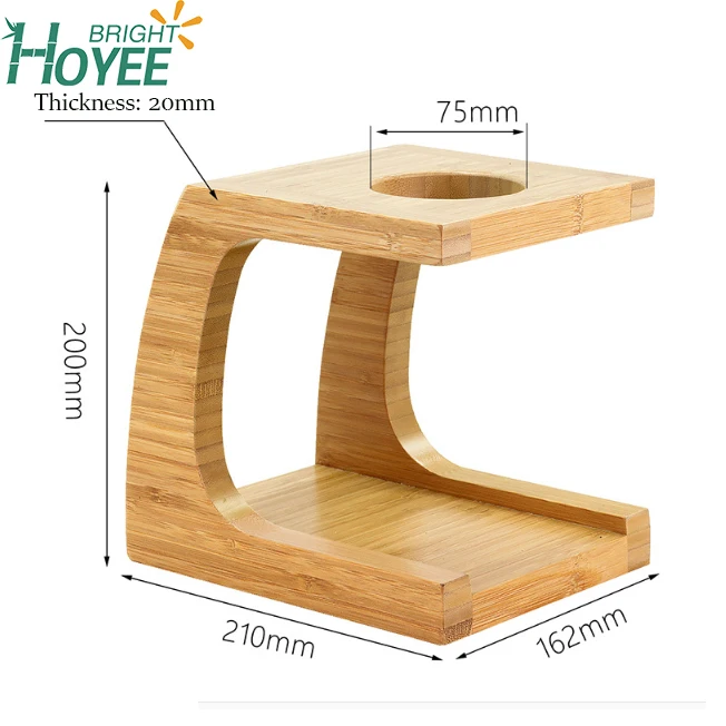 Wholesale bamboo Coffee Dripper Stand Pour Over Coffee Stand PourOver Drip Holder