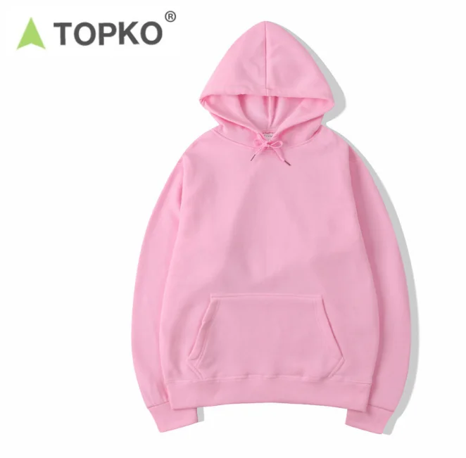 TOPKO OEM High Quality wholesales women custom LOGO gym unisex black hoodie