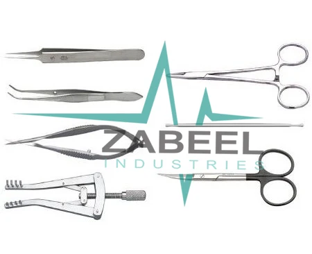 High Quality Surgical Instruments Set Stainless Steel Forceps / Scissors and Tweezers With Packing Case By ZaBeel Industries