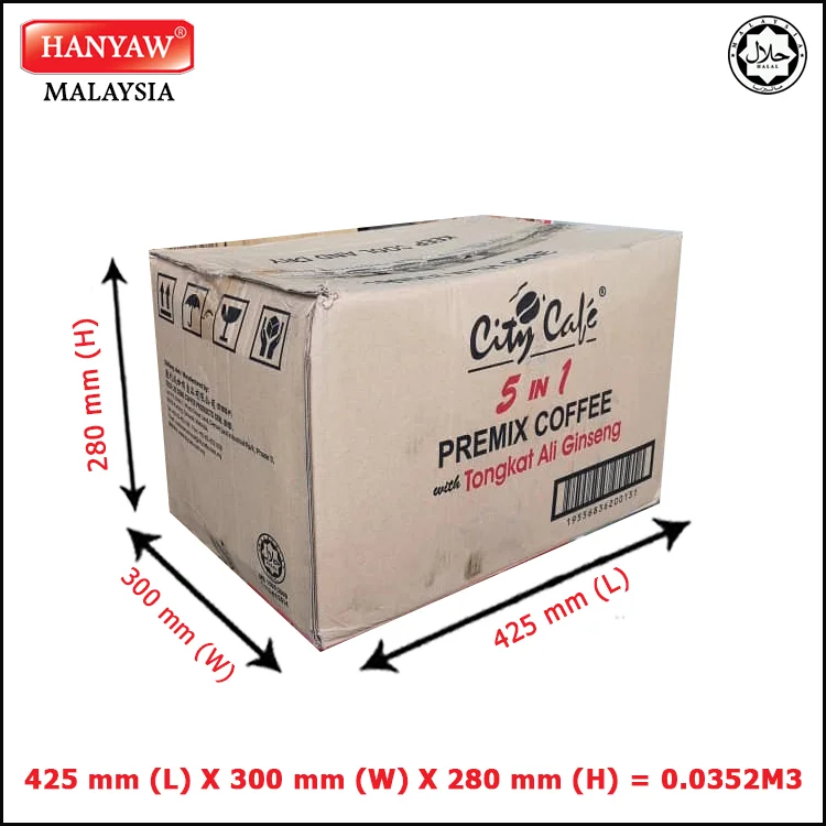 [Malaysia] Fast Shipping + Halal Certified City Cafe  Tongkat Ali Ginseng 5 in 1 ( 20 Bags x 30g x 15 Stick /Ctn )