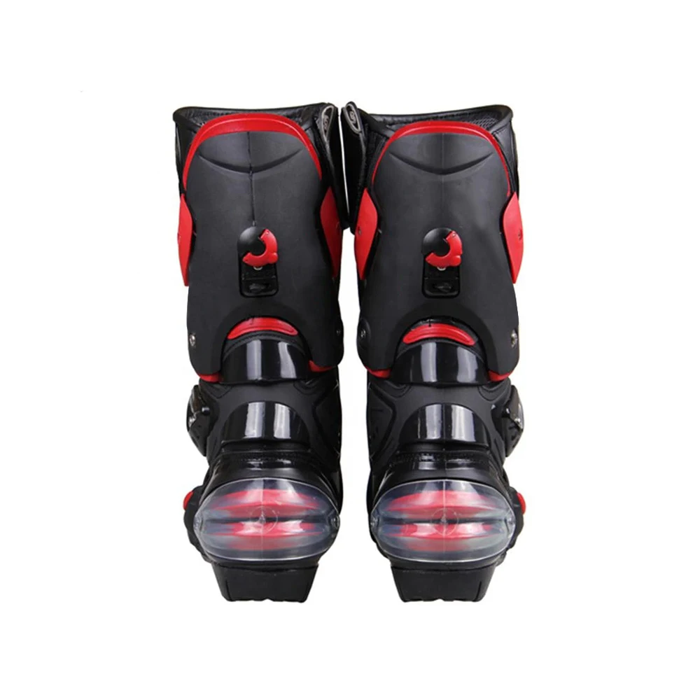 Спортивные гоночные ботинки для мотоциклов водонепроницаемые езды на мотоцикле кожаные по стандарту международного стандарта