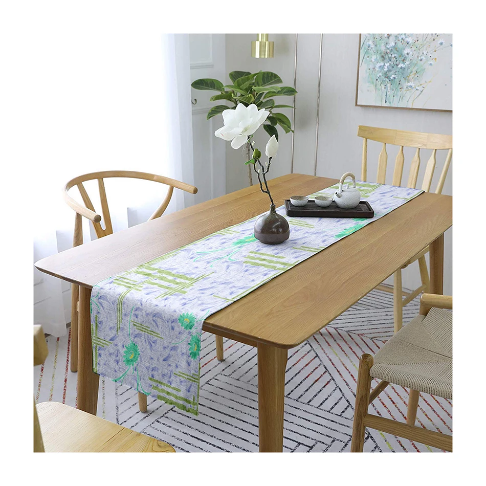  Цветная многоразовая кровать из 100% хлопка с цветочным принтом/настольная дорожка для ресторана