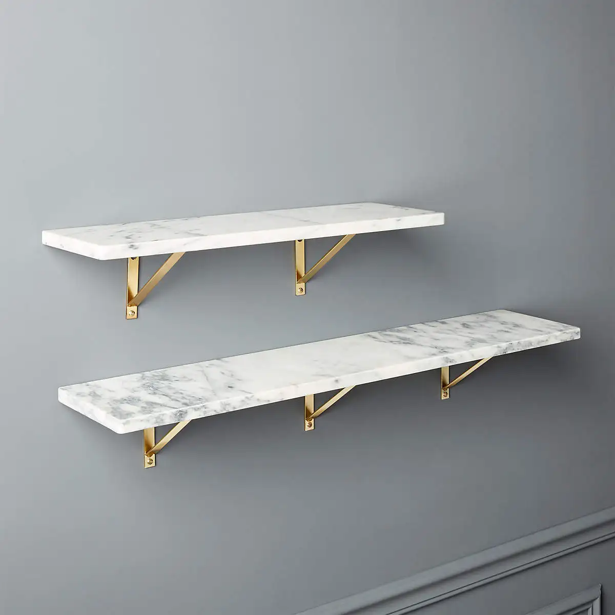 Современная мраморная настенная полка блестящий золотой кронштейн металлическая гостиная книжная для хранения домашний декор по оптовой цене Индия