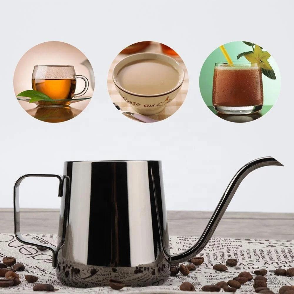 Stainless Steel Gooseneck Long Spout Serving Kettle Milk Tea Pot