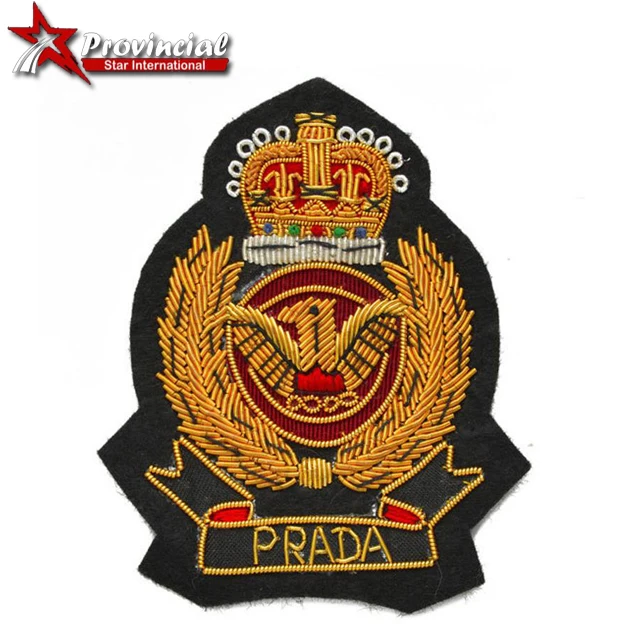 Handmade Bullion wire Embroidery Badges