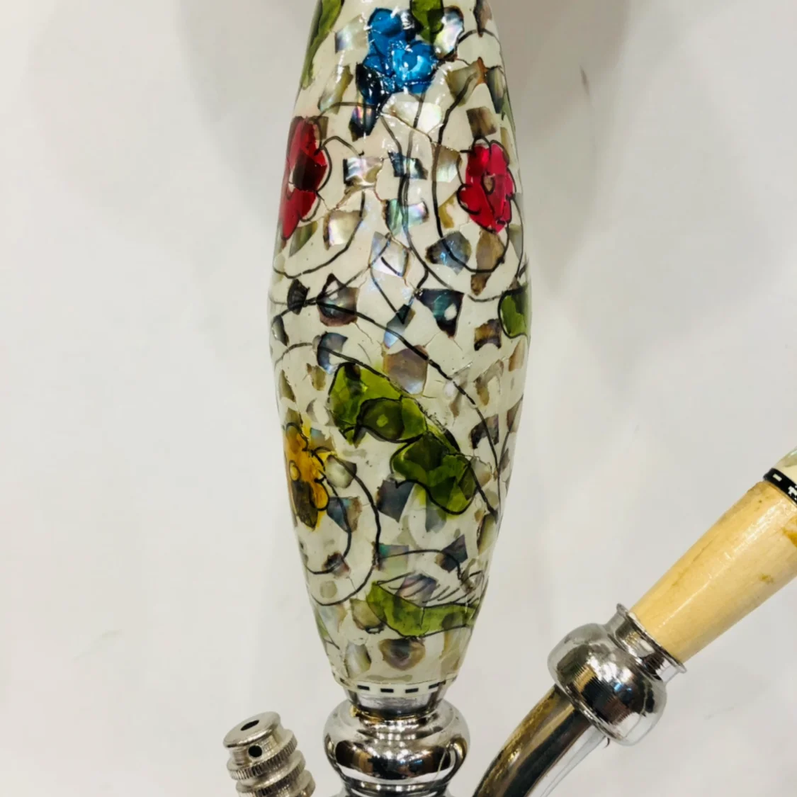 Unique Mother of Pearl Stainless Hookah Shisha Handmade Hookah colorful Arabesque Seashell Egyptian Hookah