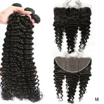 Direct India 12A Raw Indian Remy Weave Hair Machine Double Weft Unprocessed Quality Deep Wave Style Natural Straight Texture