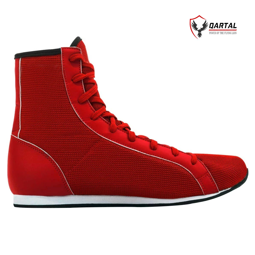 2021 Direct Factory Sale Custom Made Red Kick Boxing Wrestling Martial Arts Shoes