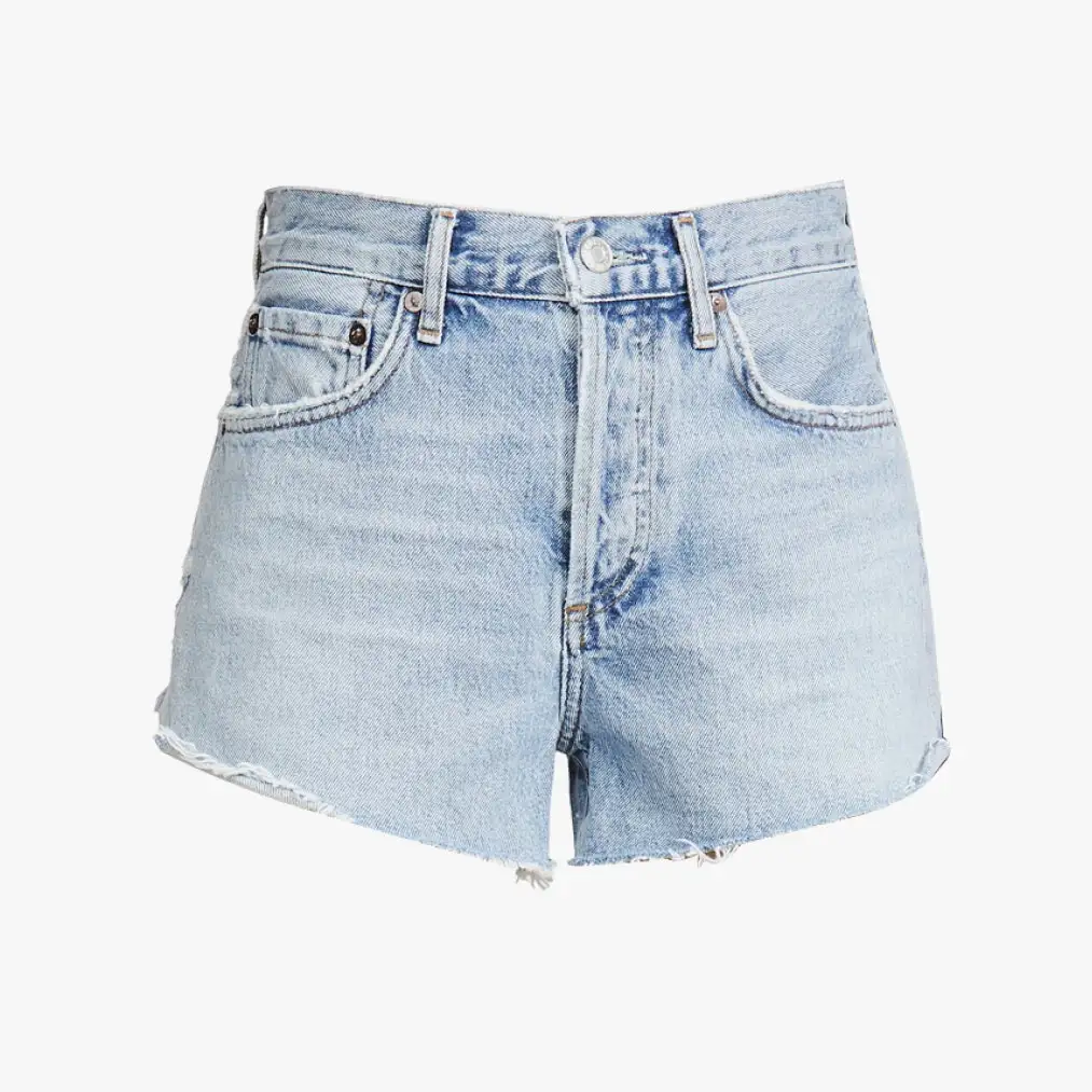 Light Blue Denim Ripped Hole Women Jeans Short Denim Shorts