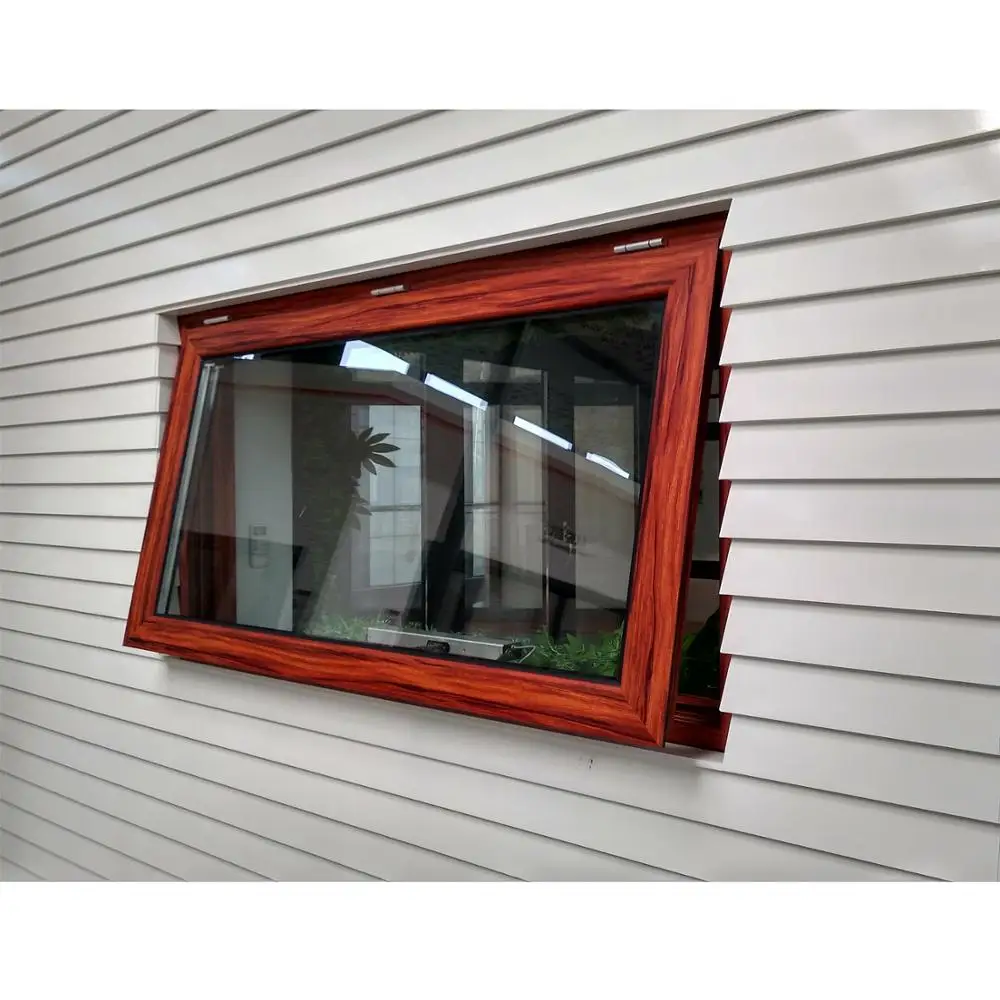 
Automatic casement window Aluminium top hung window with thermal break strip 