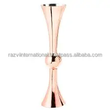 Gold black metal trumpet flower vase decor stand for wedding table centerpieces