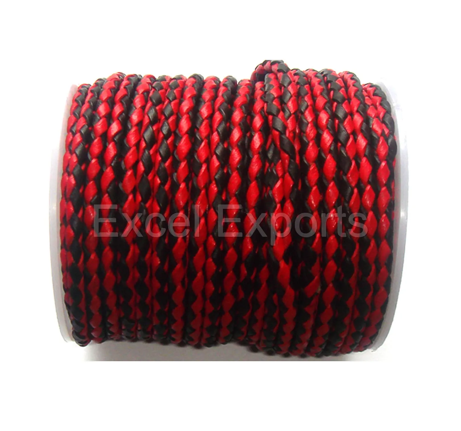 6 ply Braided Leather Cords - Top quality black braided leather bracelet cord bag handle dog leashes cords