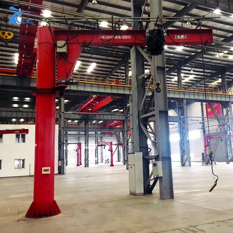  SEVENCRANE вращающийся I-лучевой настенный фиксированный подвижный кран 360 градусов 800 кг 500 цена от производителя