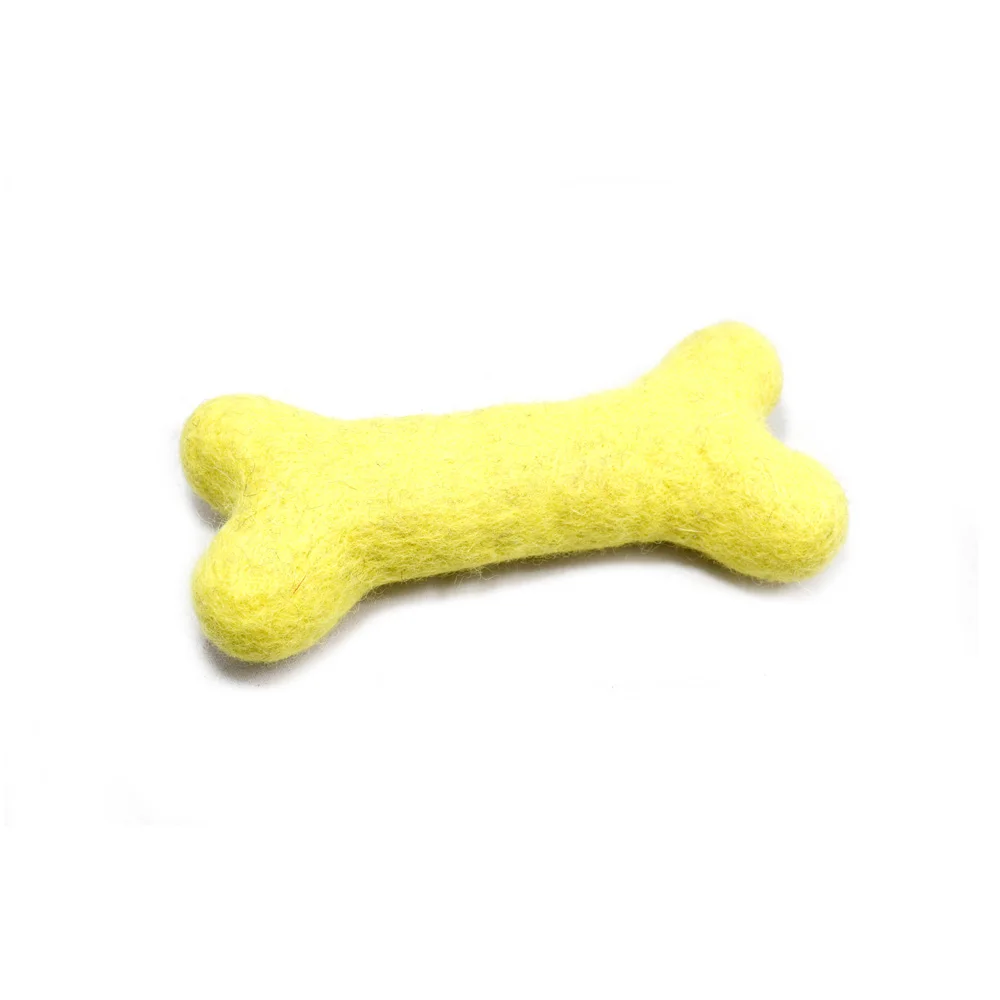 Handmade Felt Solid Color Bones for Dogs