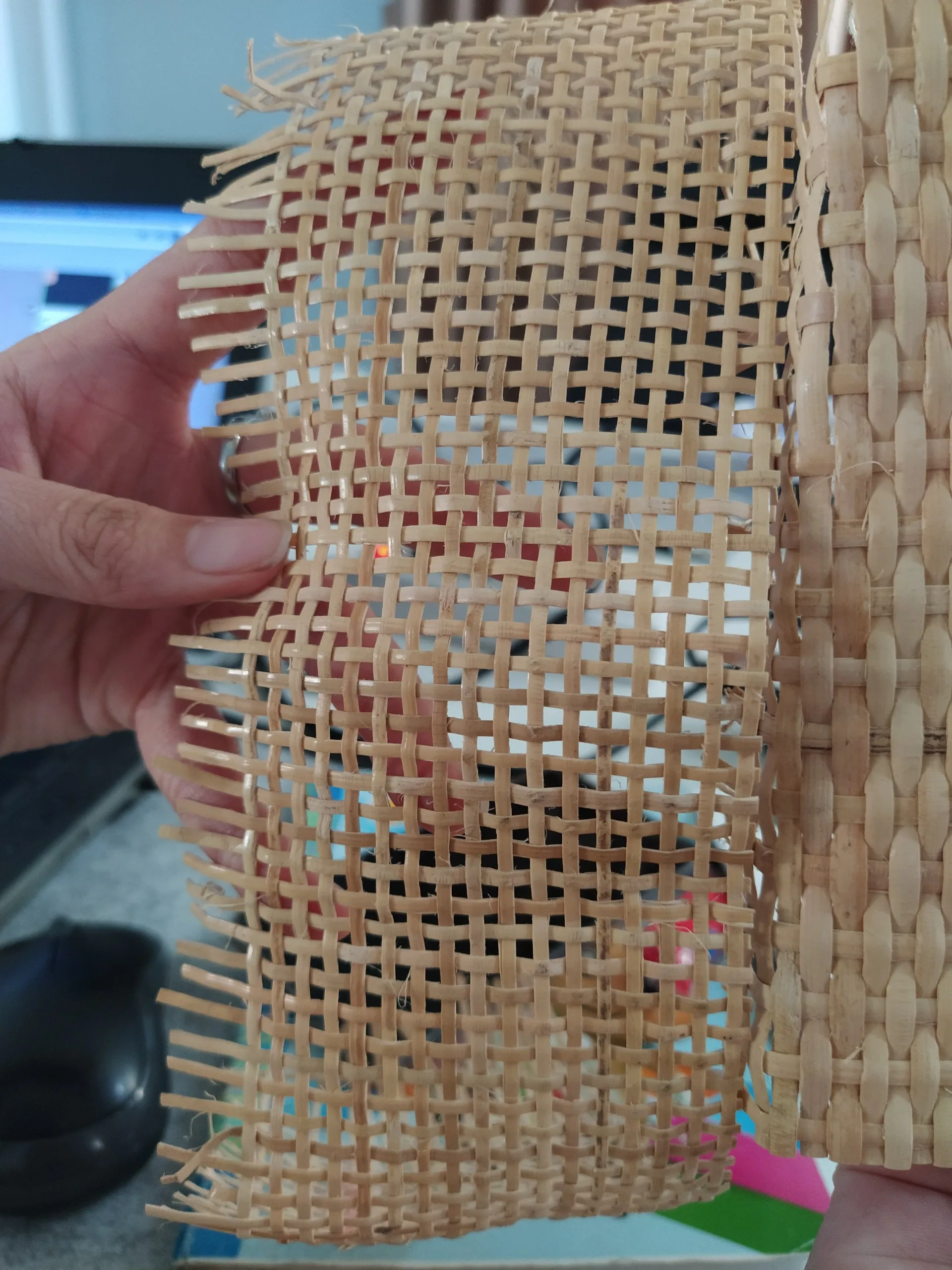 Rattan cane webbing roll 1/2 mesh natural woven Rattan Sheet 0.50 m width
