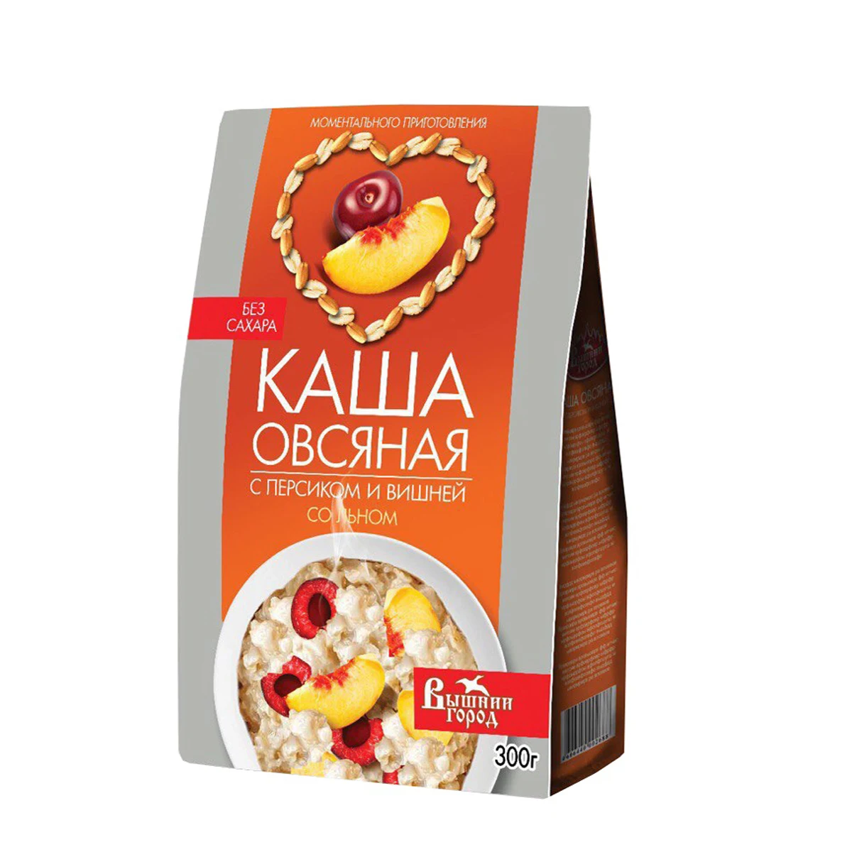 Высококачественная каша из хлопьев овса с фруктами и льняными семенами, пищевые продукты