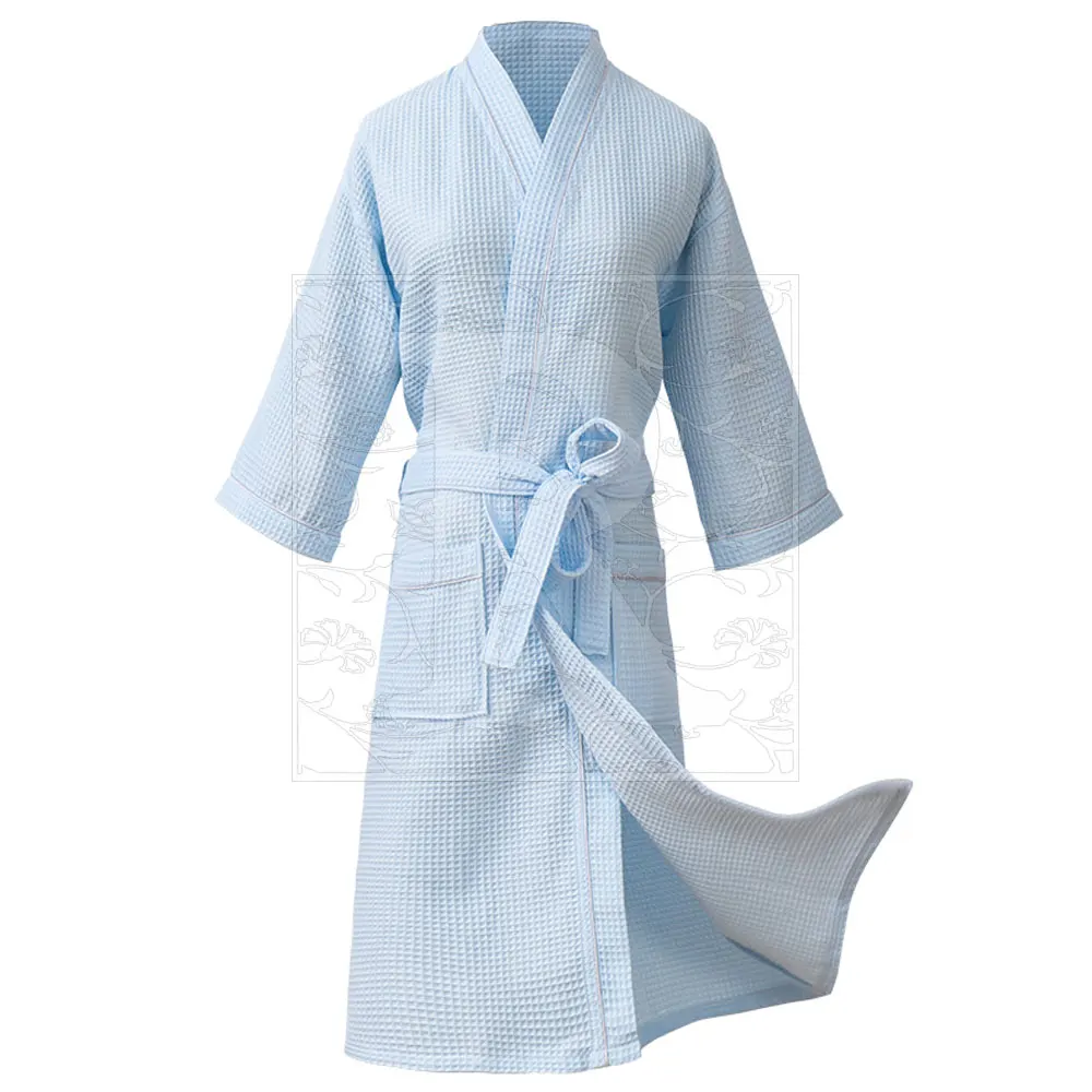 Night Dress for Men Luxury Hotel Waffle Terry Cotton Bathrobe in high quality suitable price made in Pakistan Top Quality