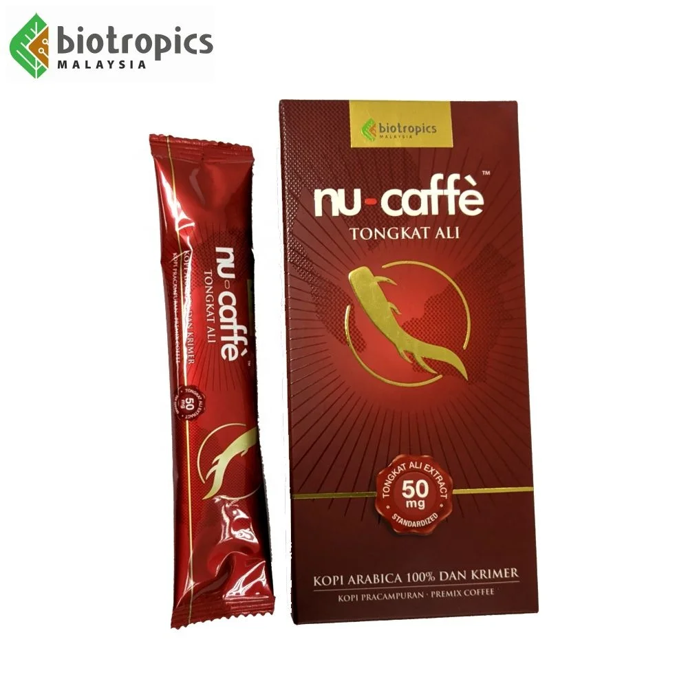 Malaysia Famous Brand Nu-Caffe Red 50mg Tongkat Ali per sachet Daily Consumption Instant TongkatAli Coffee